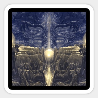 Golden Fractal Environment Sticker